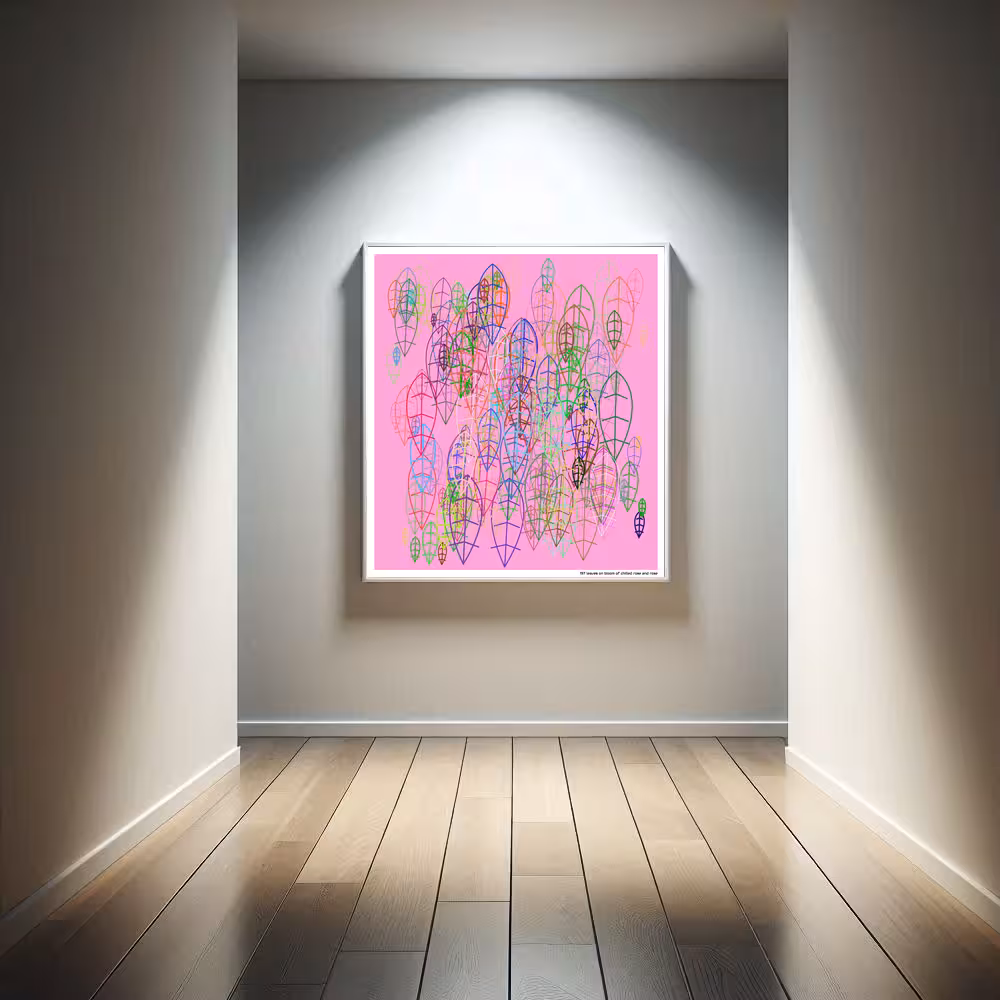 197 leaves on bloom of chilled rose and rose in room setting