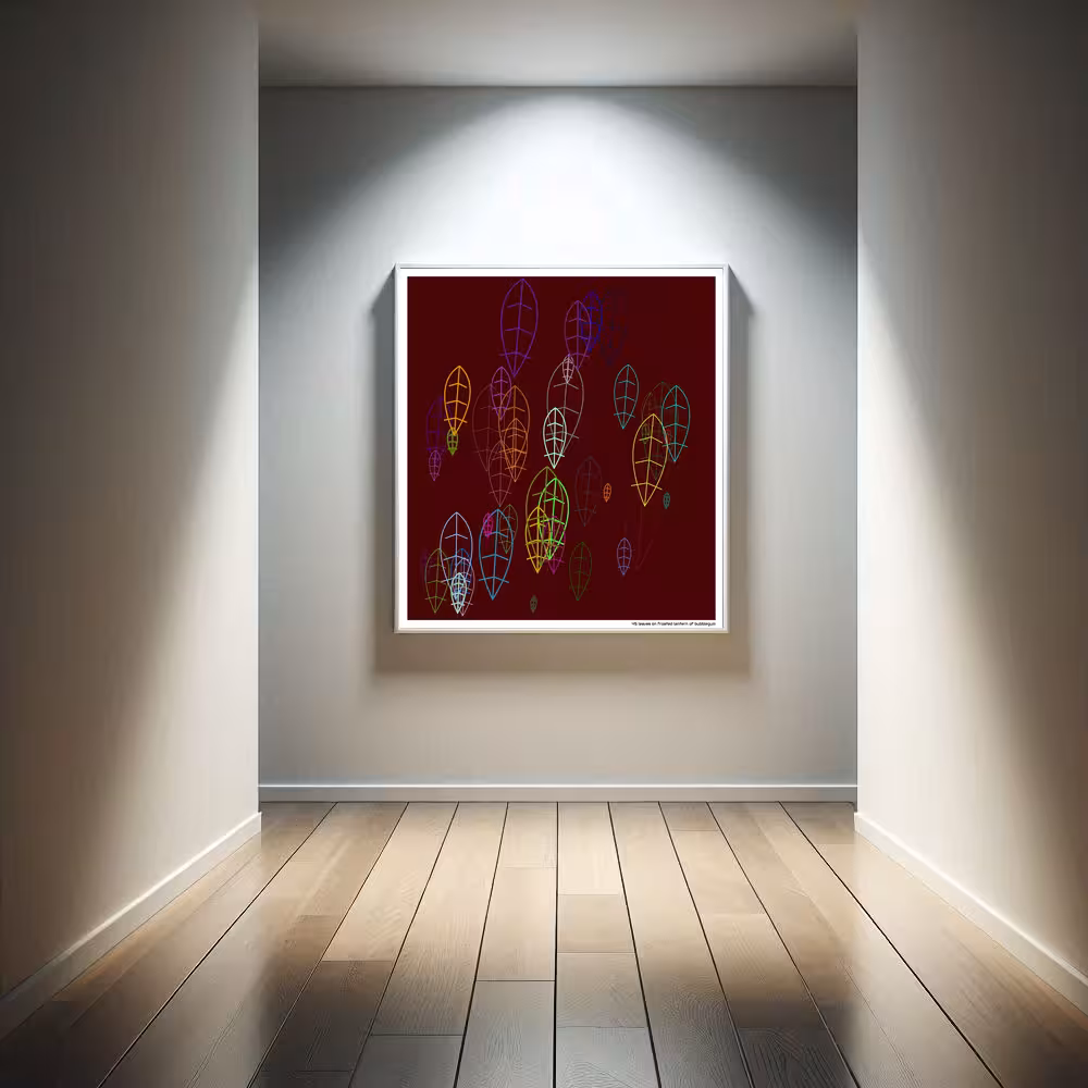 45 leaves on frosted lantern of bubblegum in room setting