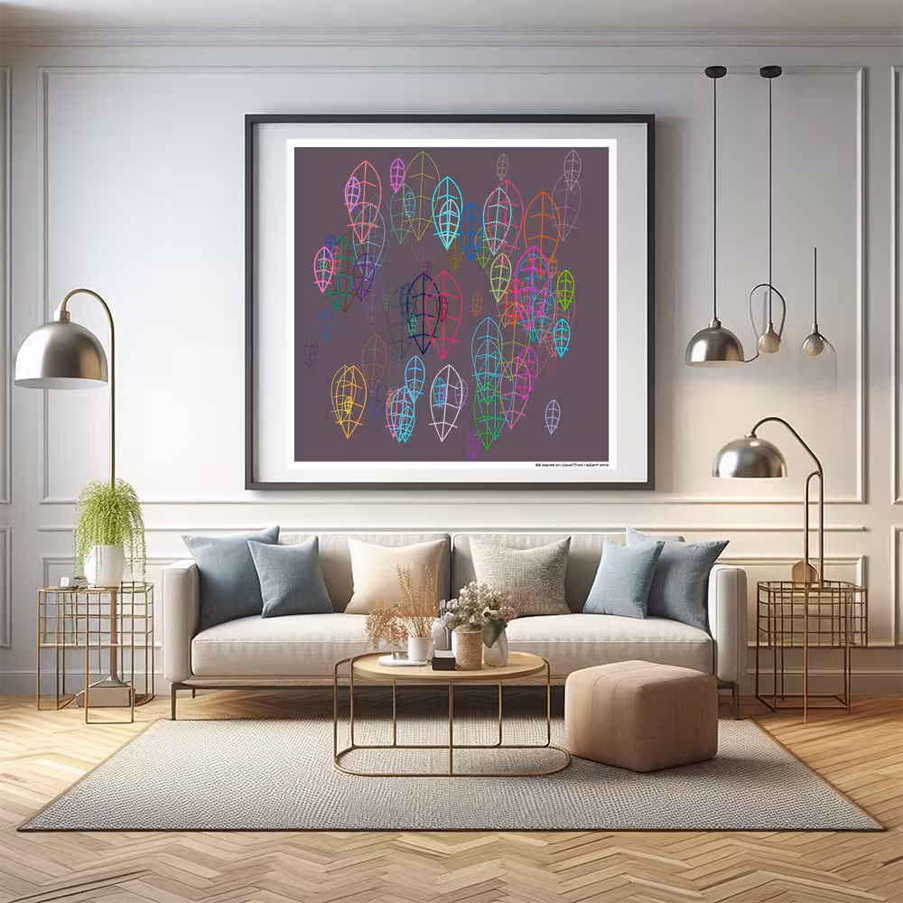 88 leaves on cloud from radiant wine in room setting