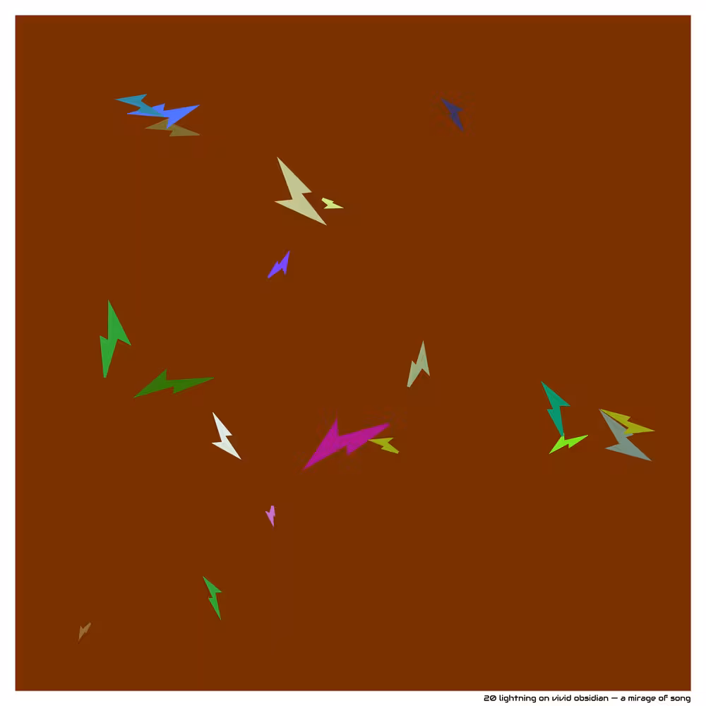20 lightning on vivid obsidian — a mirage of song