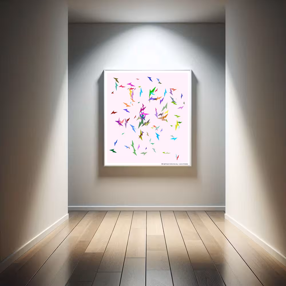 105 lightning on nocturnal ivory — a aura of shadow in room setting