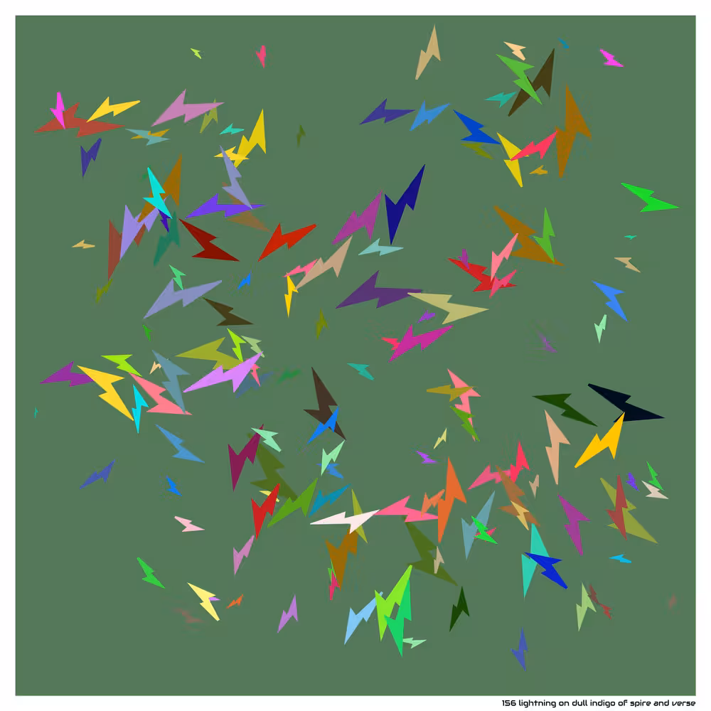 156 lightning on dull indigo of spire and verse