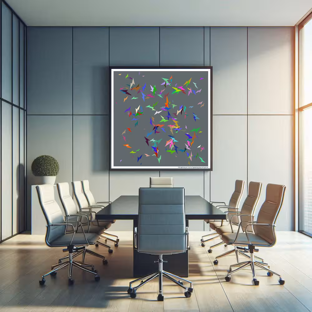 172 lightning on truth of gleaming gray and garnet in room setting