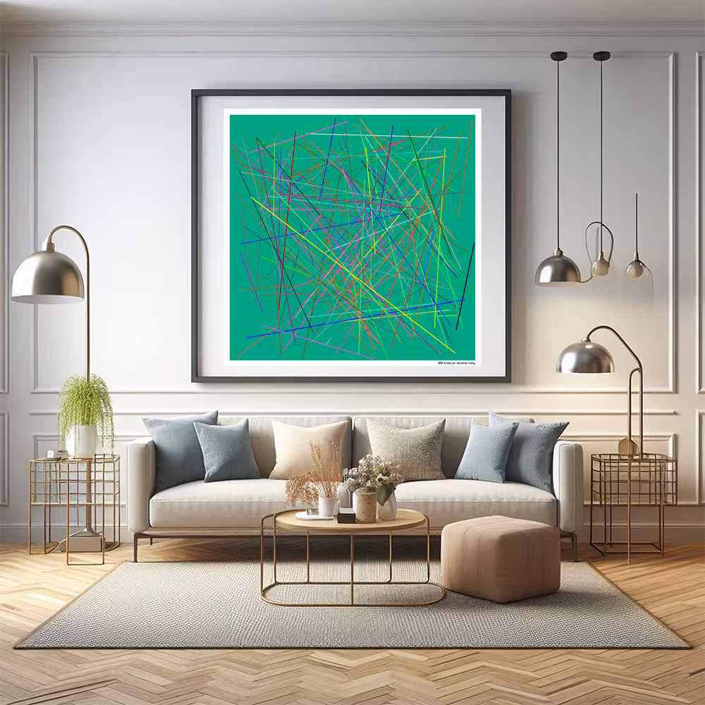 189 lines on serene ruby in room setting