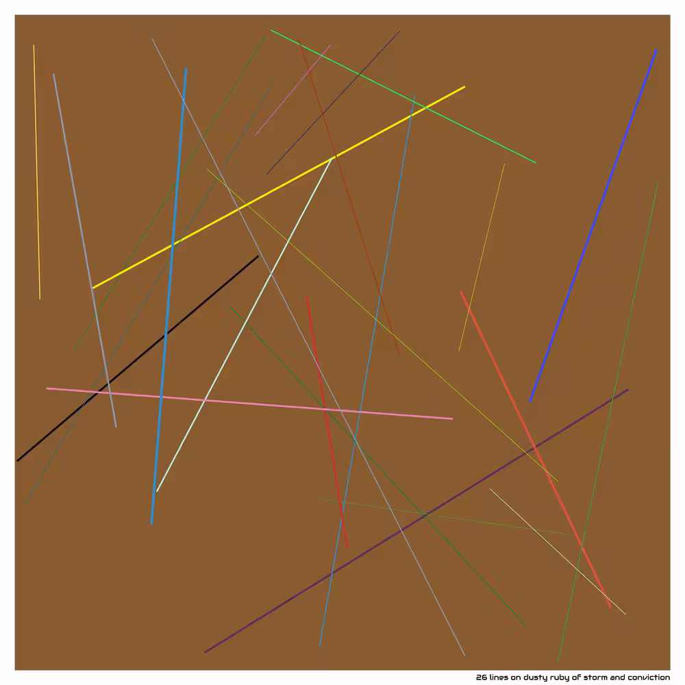 26 lines on dusty ruby of storm and conviction