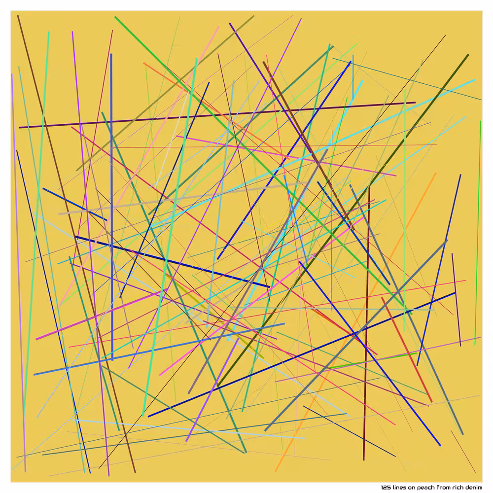 125 lines on peach from rich denim