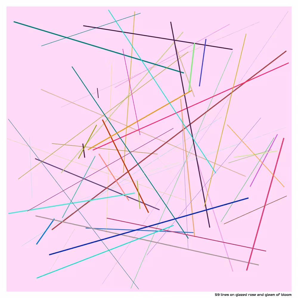 59 lines on glazed rose and gleam of bloom