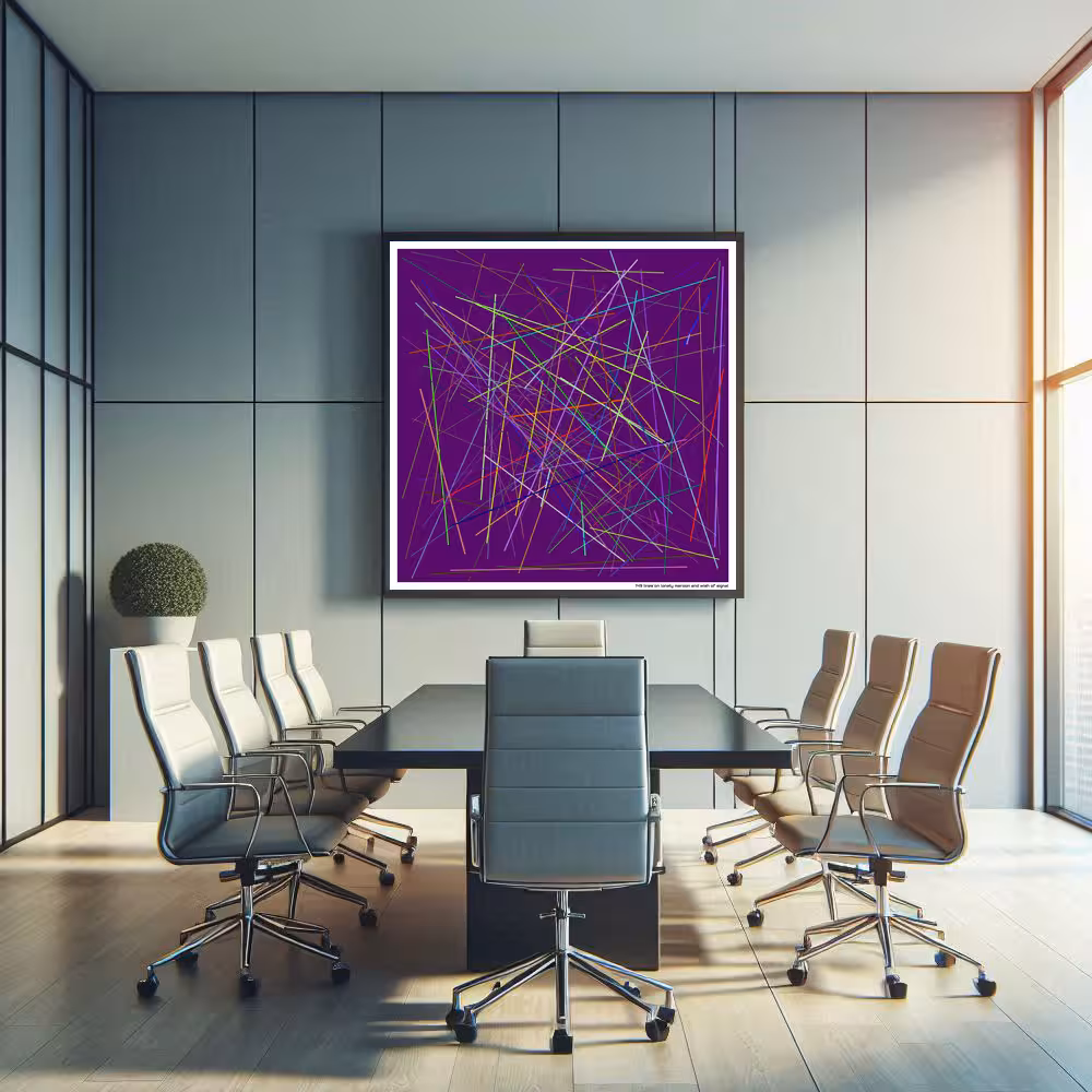 149 lines on lonely maroon and wish of signal in room setting