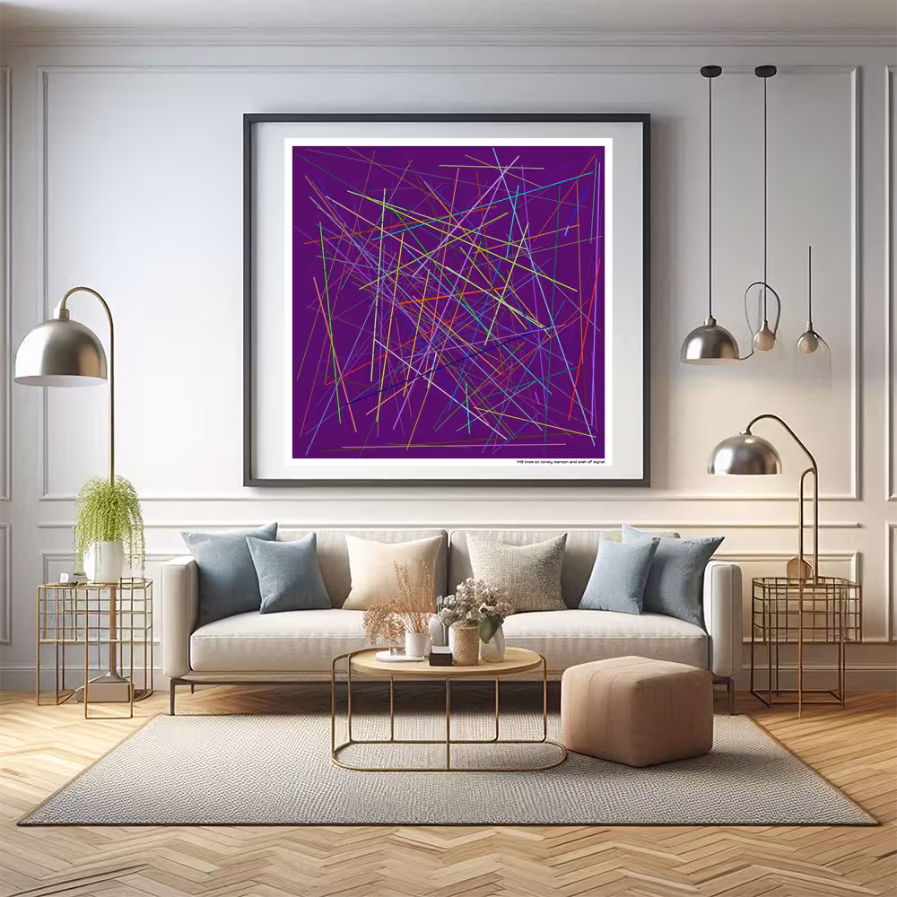 149 lines on lonely maroon and wish of signal in room setting