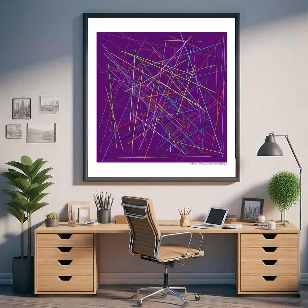 149 lines on lonely maroon and wish of signal in room setting