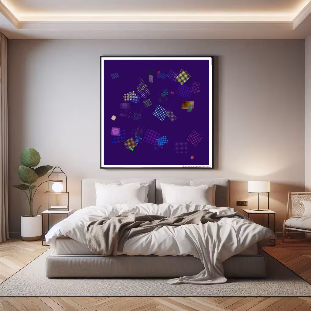 45 matrices on serene smoke from frost in room setting