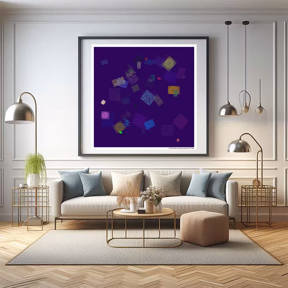 45 matrices on serene smoke from frost in room setting