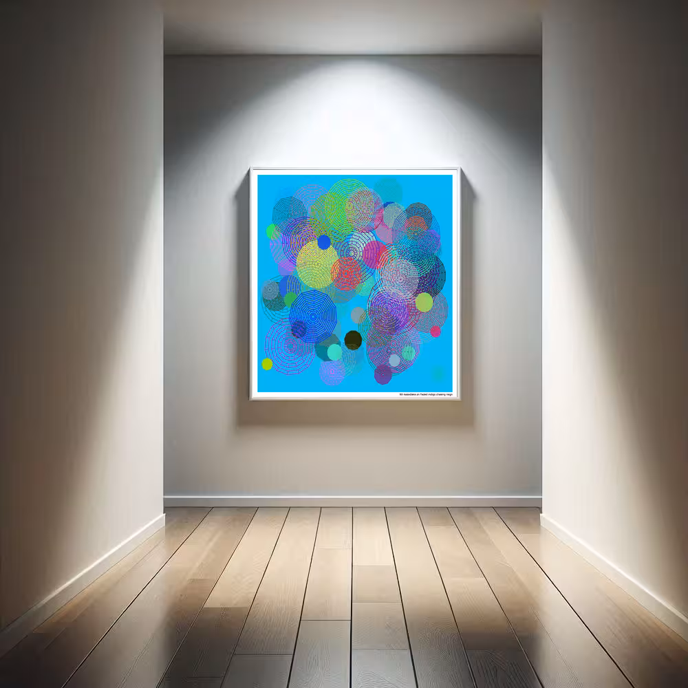 93 mazedisks on faded indigo chasing reign in room setting