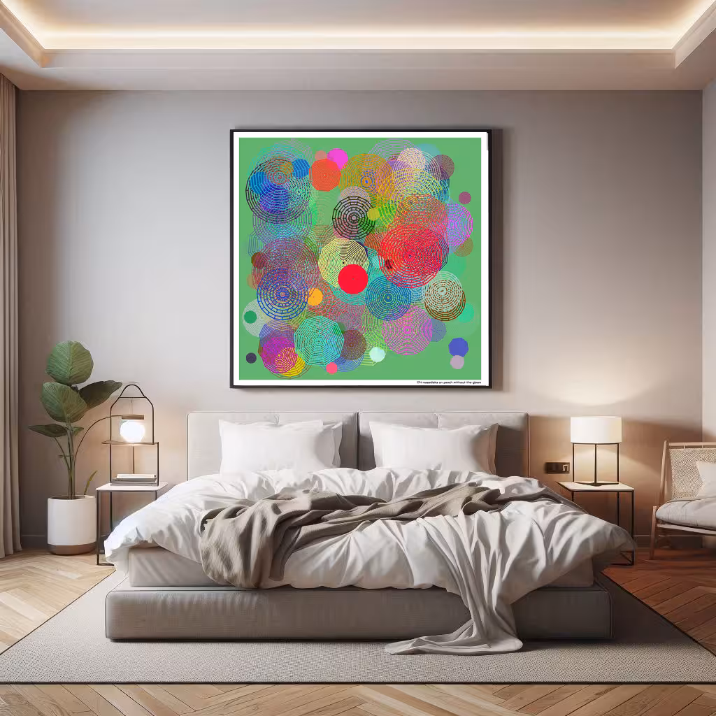 174 mazedisks on peach without the gleam in room setting