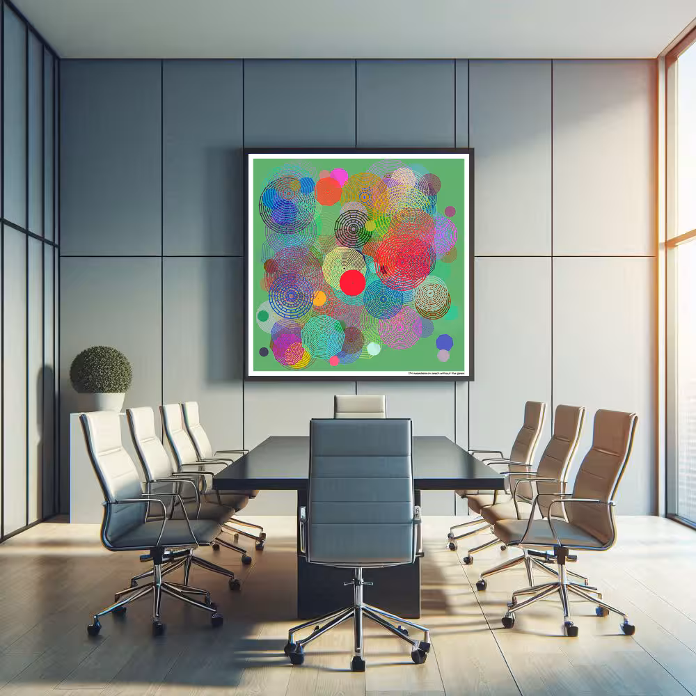 174 mazedisks on peach without the gleam in room setting