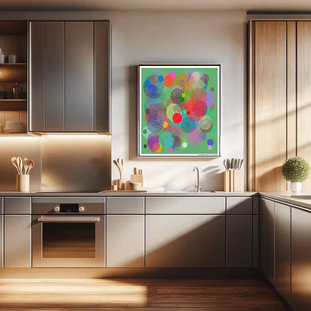 174 mazedisks on peach without the gleam in room setting