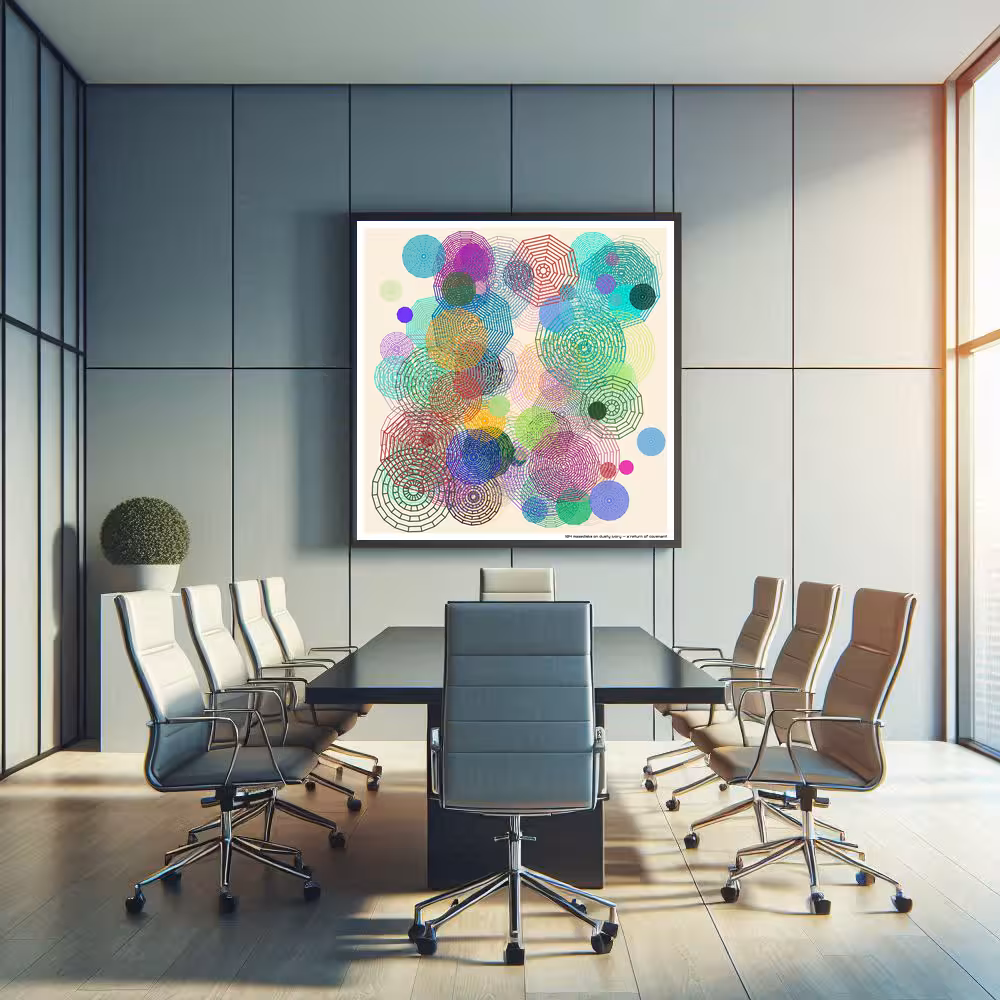 104 mazedisks on dusty ivory — a return of covenant in room setting