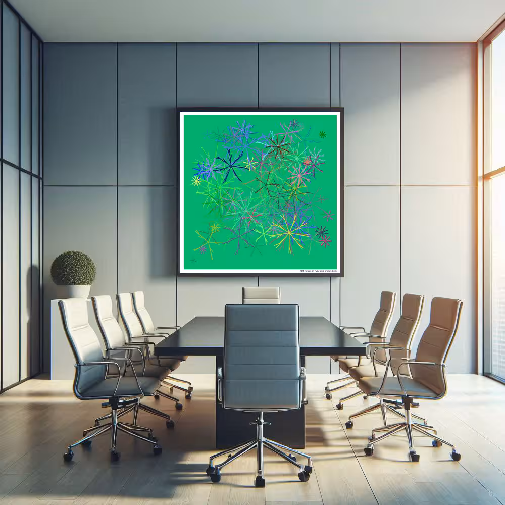 105 nerves on ruby amid broken brick in room setting