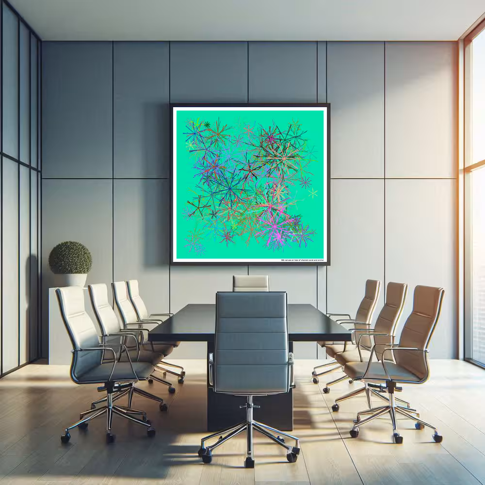 185 nerves on tale of stained coral and orchid in room setting