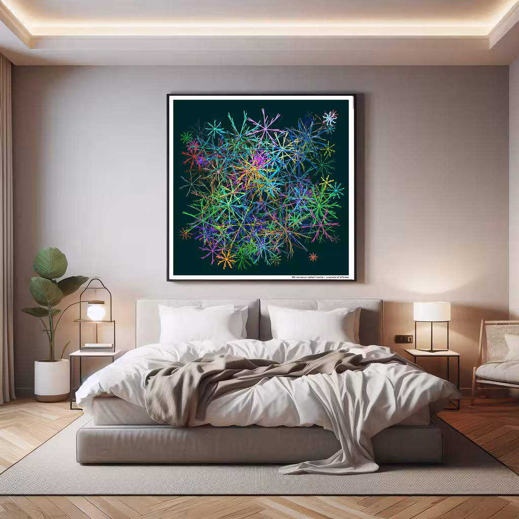 165 nerves on radiant mocha — a sonata of stillness in room setting