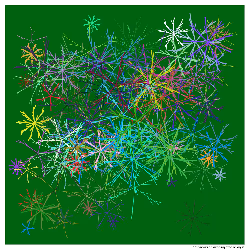 132 nerves on echoing star of aqua