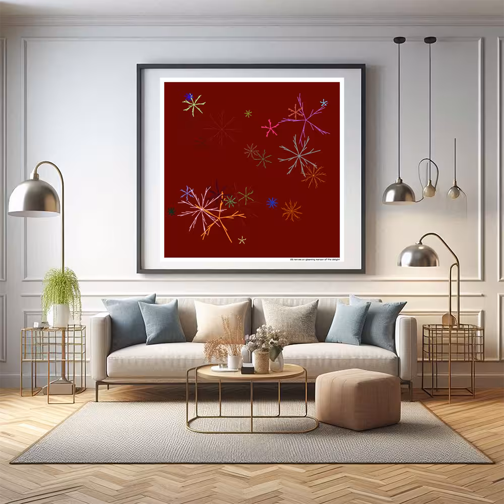 25 nerves on gleaming maroon of the delight in room setting