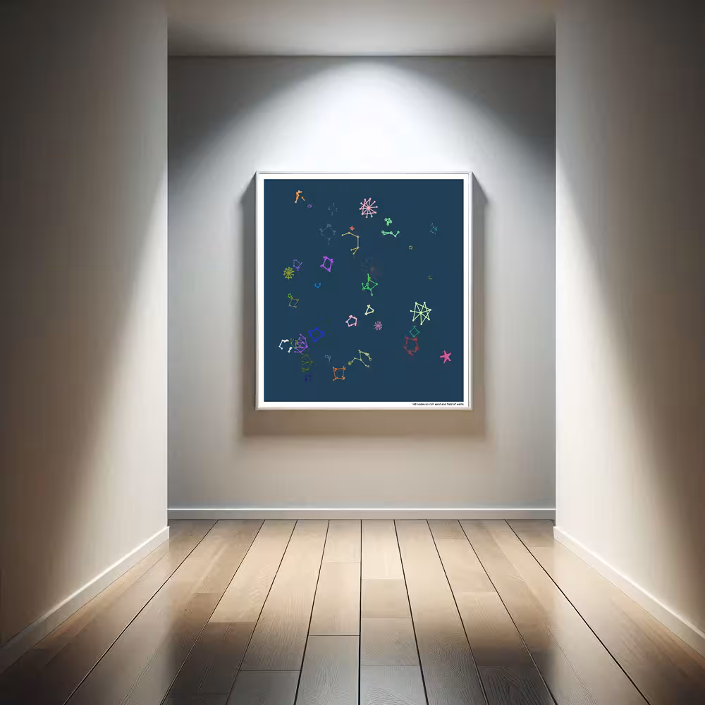 40 nodes on rich sand and field of waltz in room setting