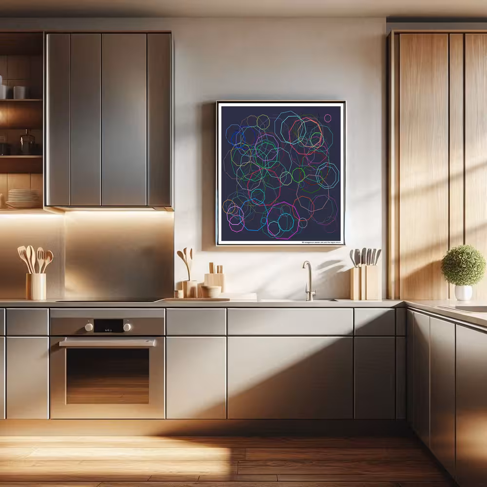 95 nonagons on powder pink and the reign's return in room setting