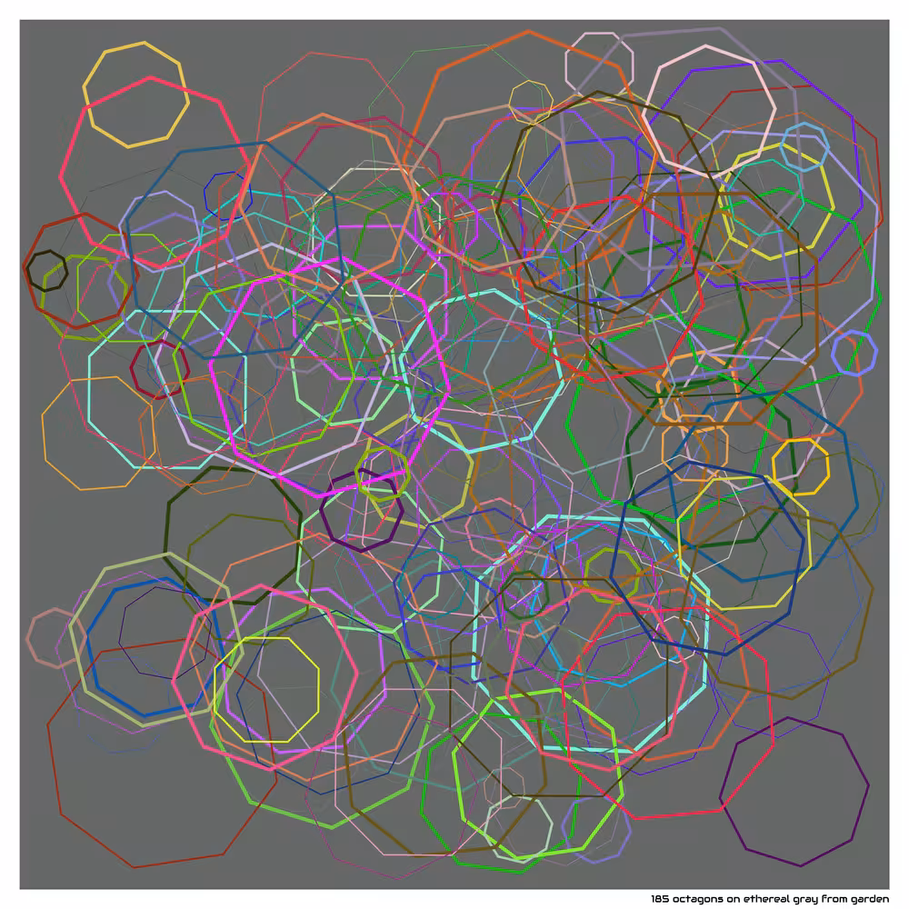 185 octagons on ethereal gray from garden