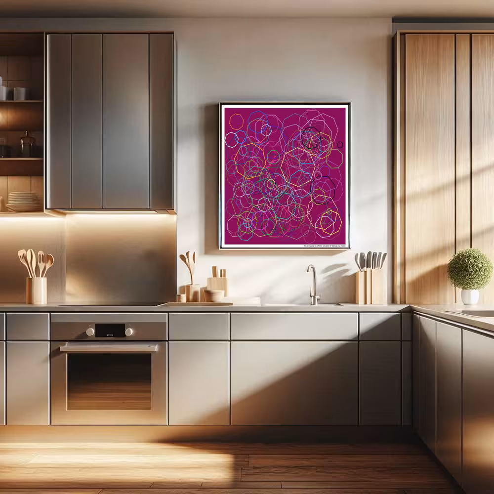 155 octagons on infinite cerulean of silence and fusion in room setting