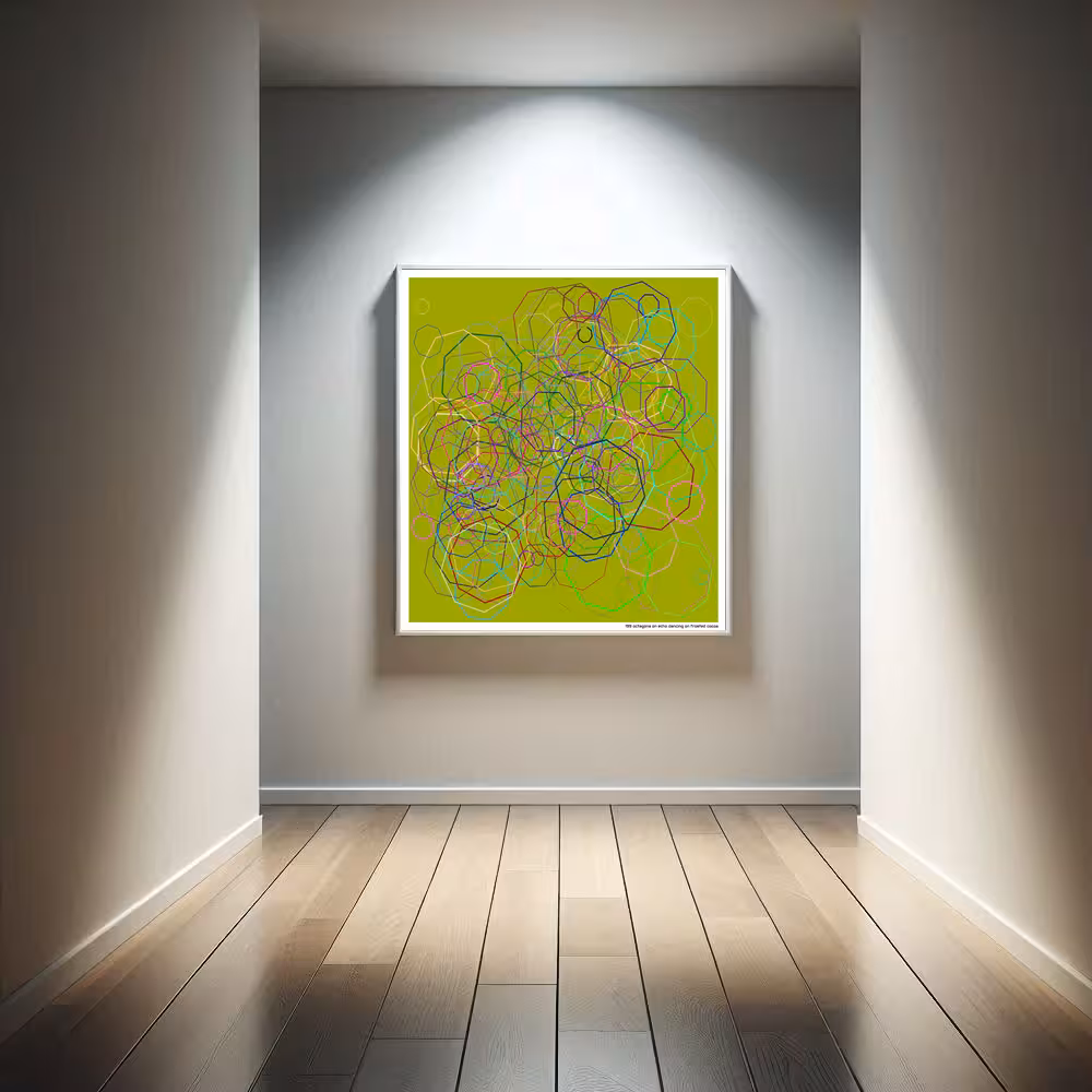 199 octagons on echo dancing on frosted cocoa in room setting