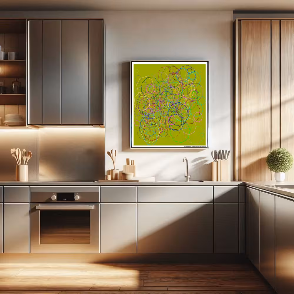 199 octagons on echo dancing on frosted cocoa in room setting