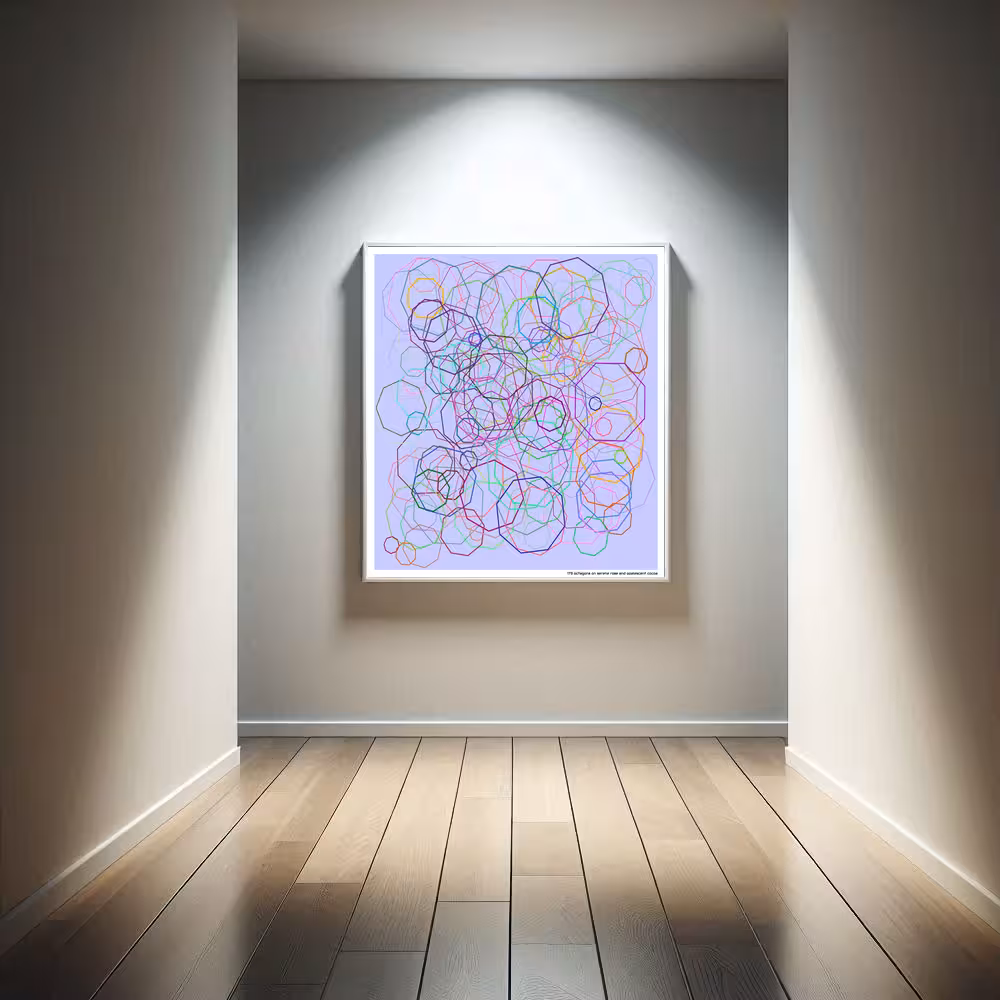 173 octagons on serene rose and opalescent cocoa in room setting