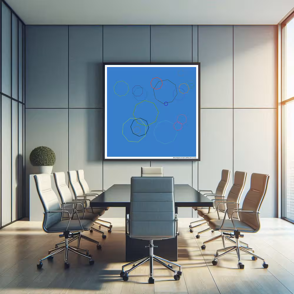 20 octagons on dark coffee with a ritual in room setting