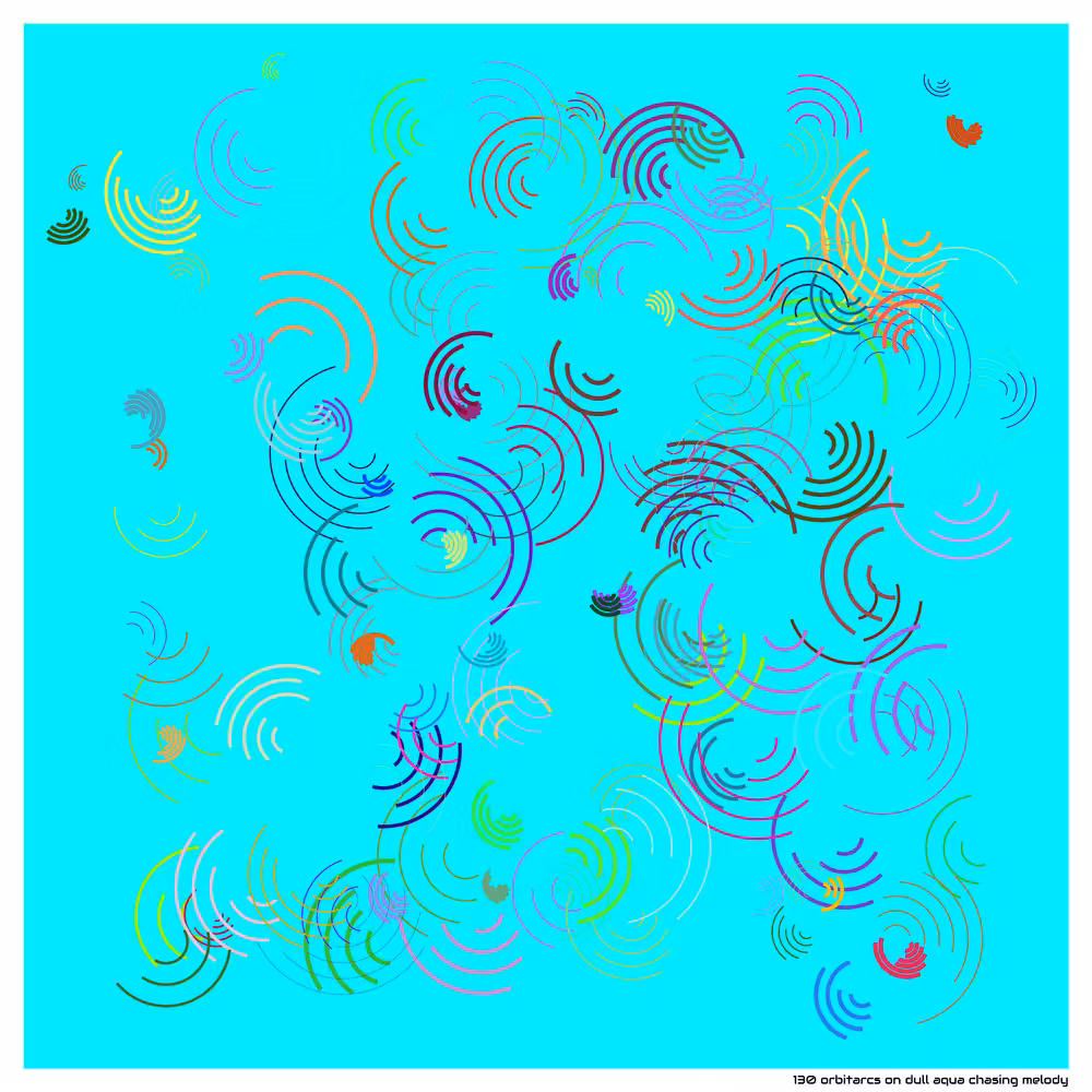 130 orbitarcs on dull aqua chasing melody