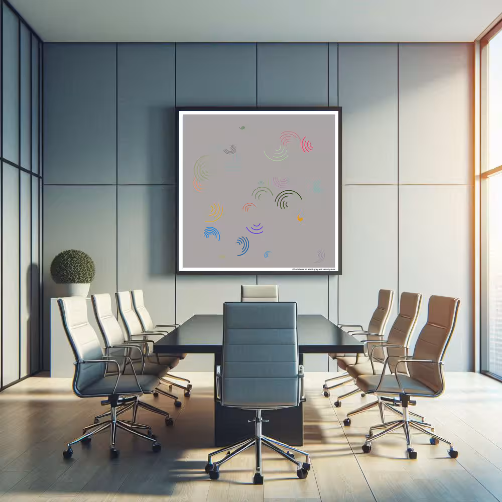 27 orbitarcs on silent gray and velvety plum in room setting