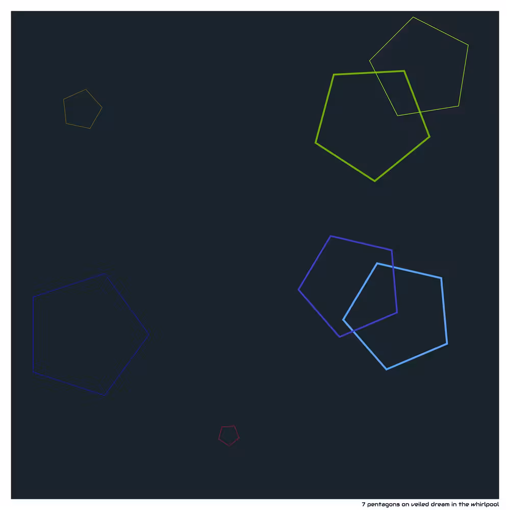 7 pentagons on veiled dream in the whirlpool