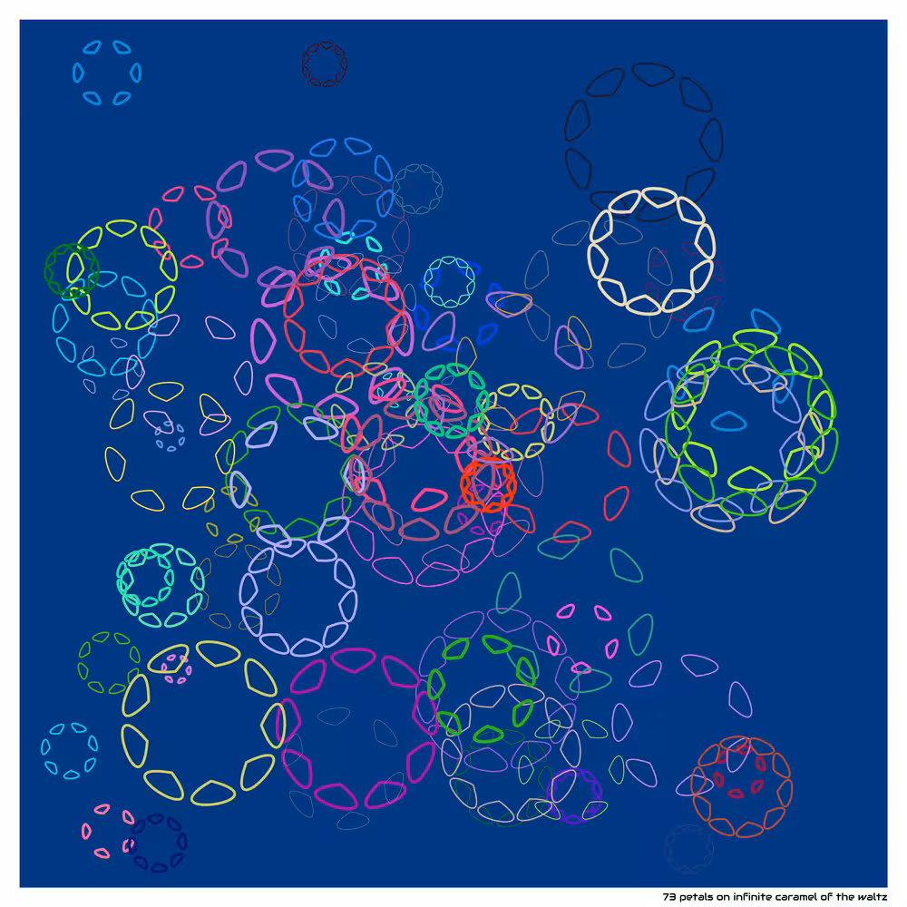 73 petals on infinite caramel of the waltz