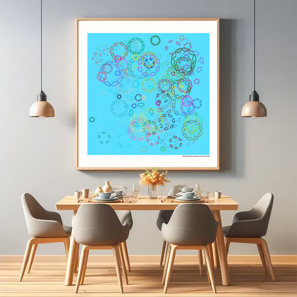 123 petals on apricot without frost in room setting