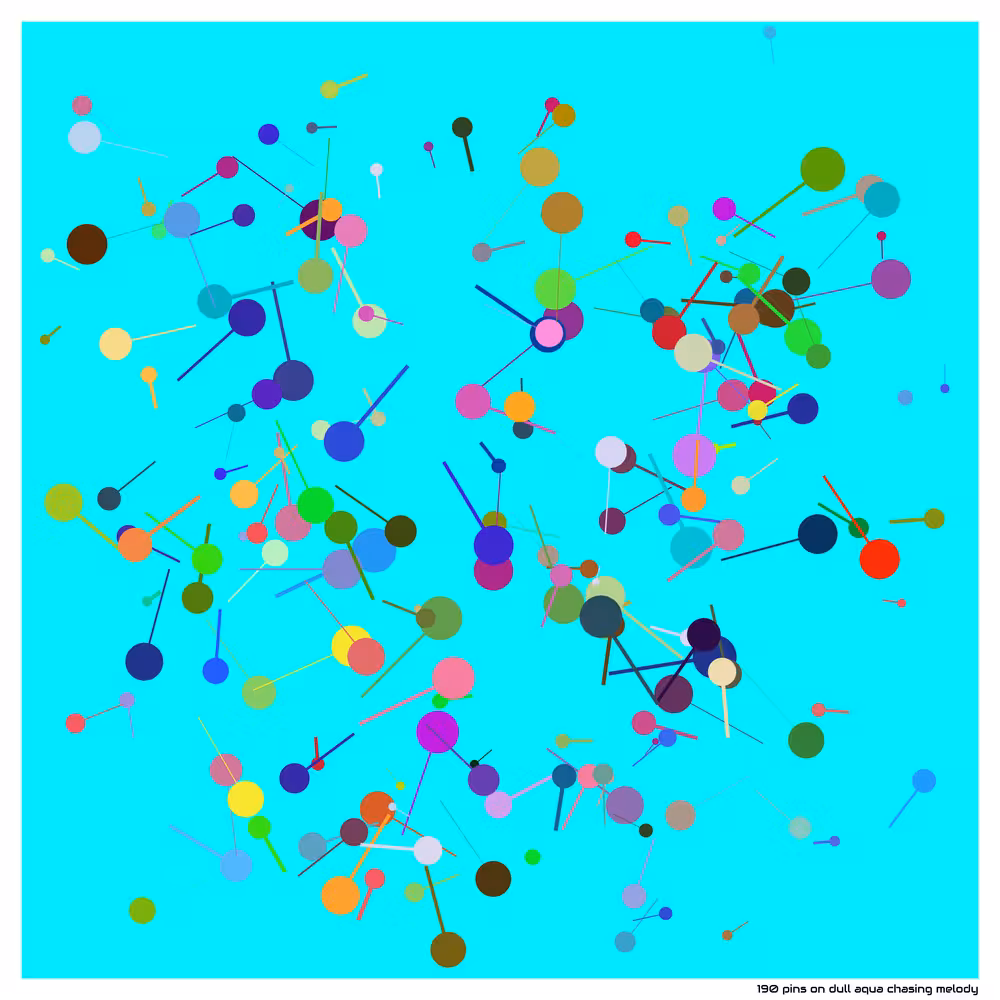 190 pins on dull aqua chasing melody