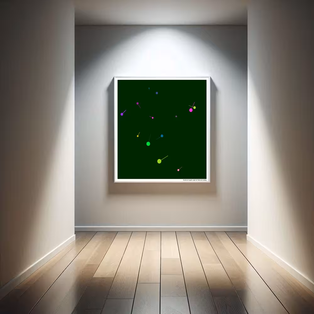 13 pins on mystic night of field and lullaby in room setting