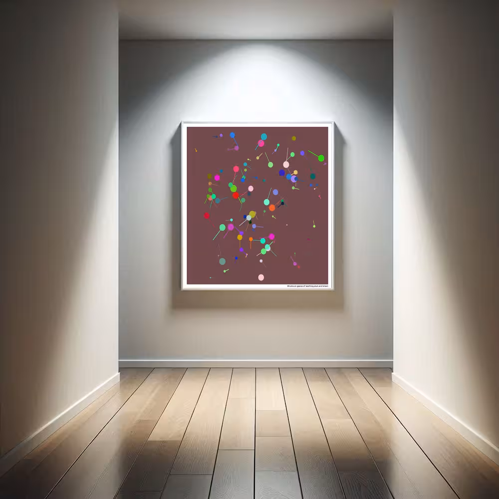 99 pins on glance of soothing plum and brown in room setting