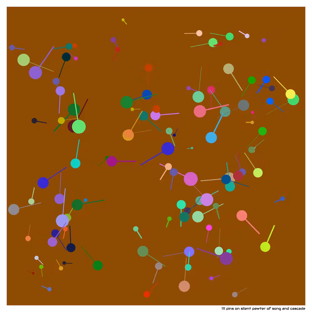 111 pins on silent pewter of song and cascade