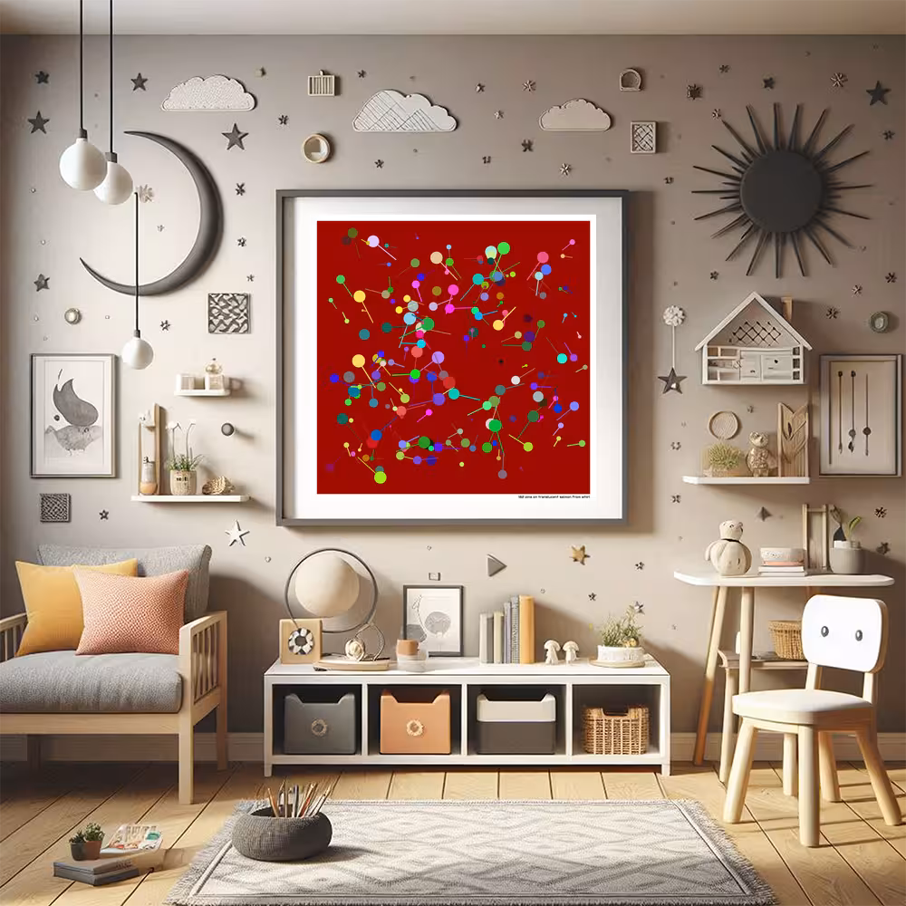 182 pins on translucent salmon from whirl in room setting