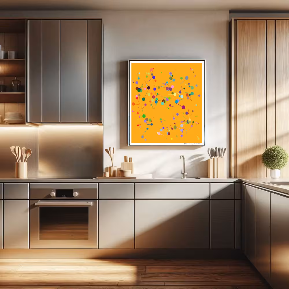 150 pins on dusky peach and veiled sand in room setting