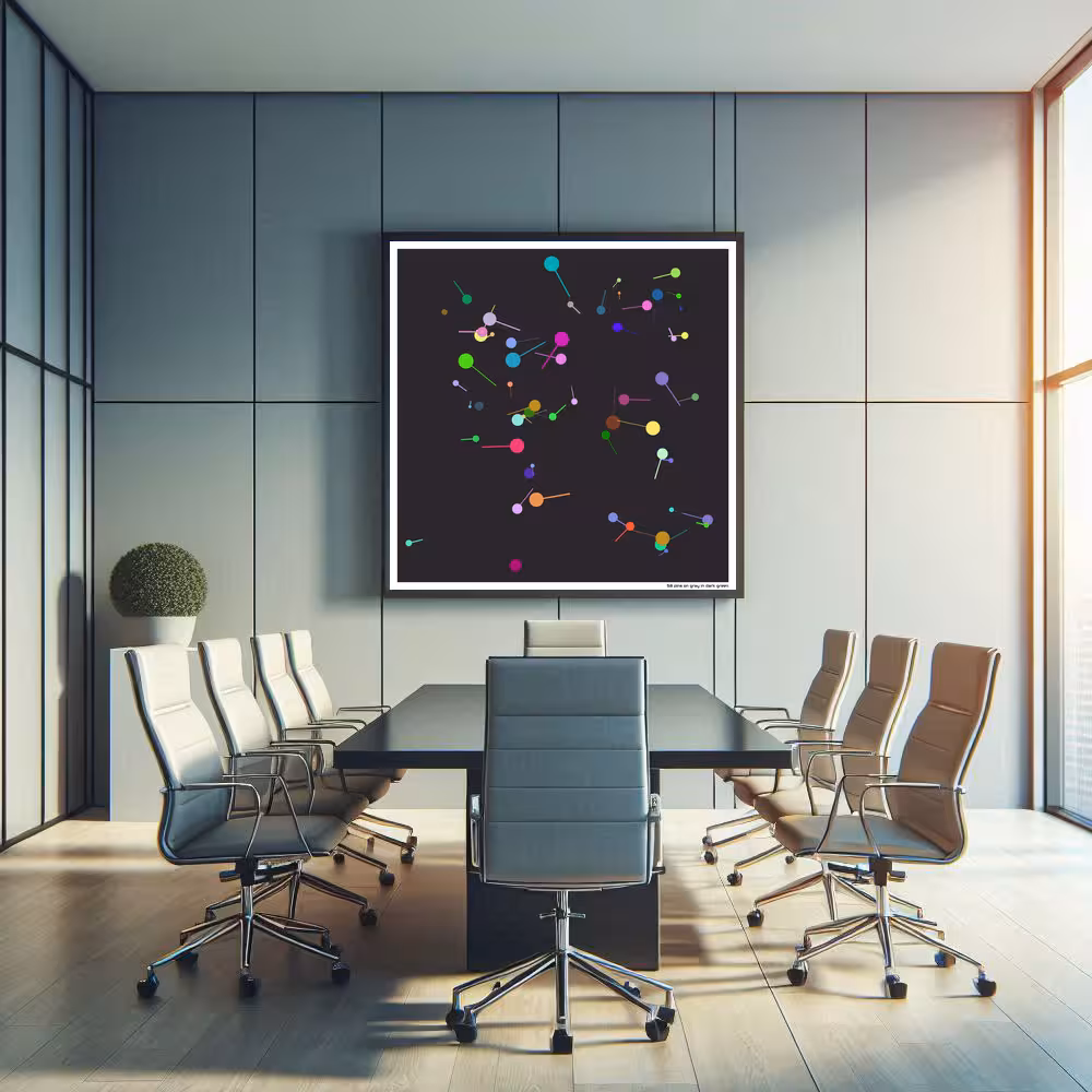 58 pins on gray in dark green in room setting