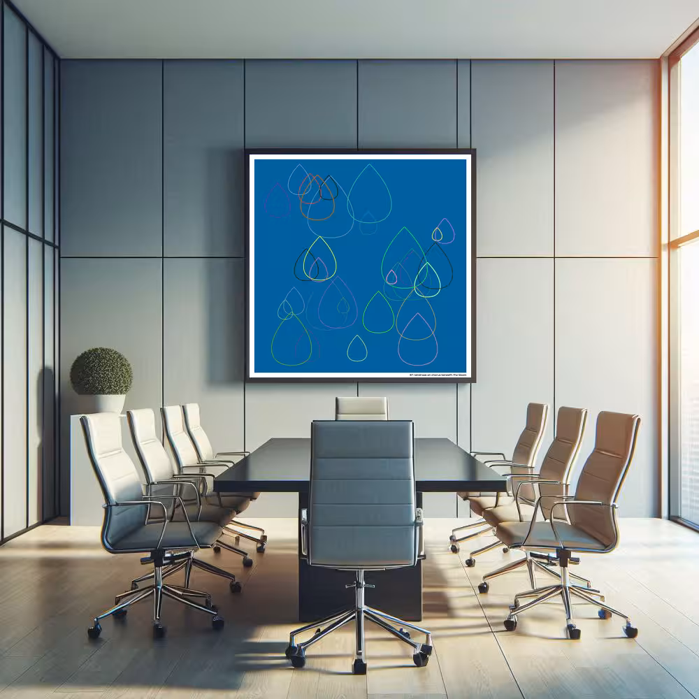 37 raindrops on chorus beneath the bloom in room setting