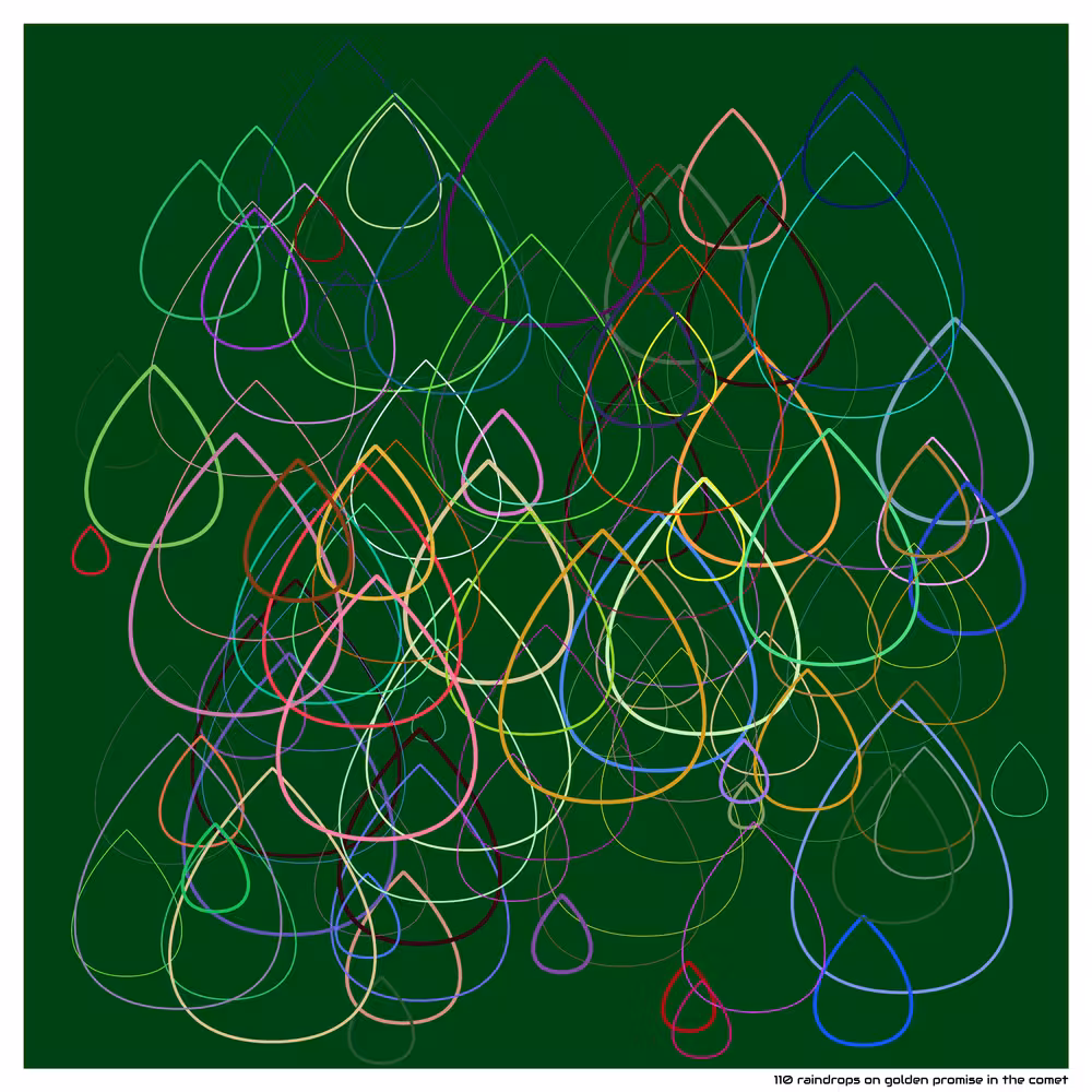 110 raindrops on golden promise in the comet