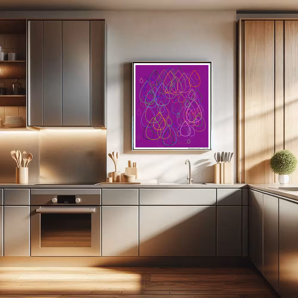 132 raindrops on dull cloud — a trace of mist in room setting