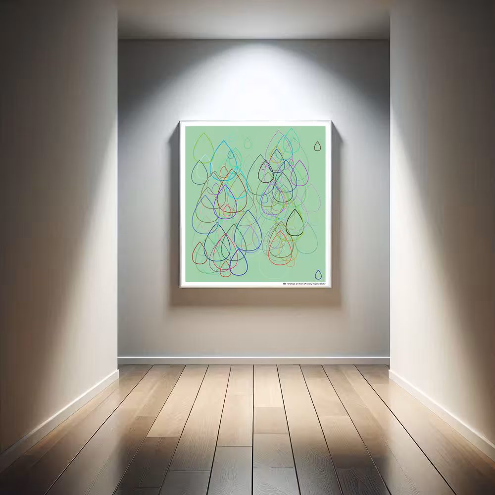 106 raindrops on shore of smoky fog and smoke in room setting